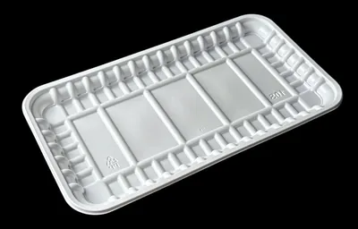White PP trays 10S