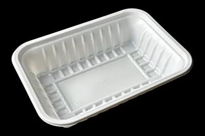 White PP trays 42P